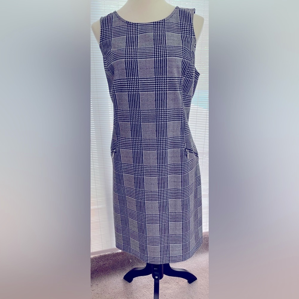 NWT Apt 9 Business Casual Black Plaid Dress